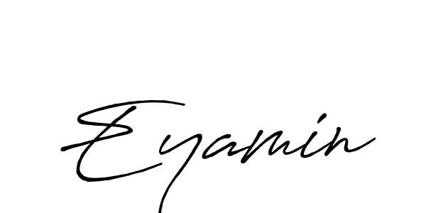 Make a beautiful signature design for name Eyamin. With this signature (Antro_Vectra_Bolder) style, you can create a handwritten signature for free. Eyamin signature style 7 images and pictures png