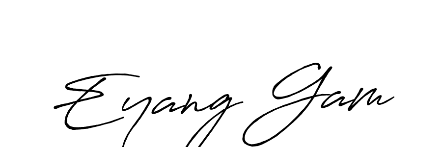 Similarly Antro_Vectra_Bolder is the best handwritten signature design. Signature creator online .You can use it as an online autograph creator for name Eyang Gam. Eyang Gam signature style 7 images and pictures png