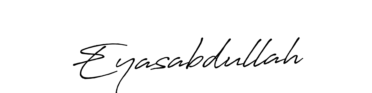 Design your own signature with our free online signature maker. With this signature software, you can create a handwritten (Antro_Vectra_Bolder) signature for name Eyasabdullah. Eyasabdullah signature style 7 images and pictures png