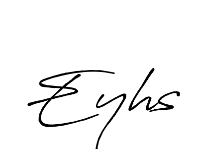 The best way (Antro_Vectra_Bolder) to make a short signature is to pick only two or three words in your name. The name Eyhs include a total of six letters. For converting this name. Eyhs signature style 7 images and pictures png