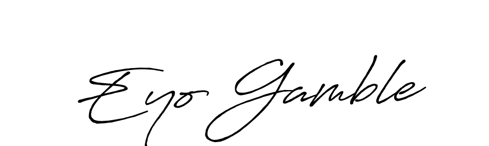 You should practise on your own different ways (Antro_Vectra_Bolder) to write your name (Eyo Gamble) in signature. don't let someone else do it for you. Eyo Gamble signature style 7 images and pictures png