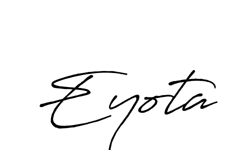 Use a signature maker to create a handwritten signature online. With this signature software, you can design (Antro_Vectra_Bolder) your own signature for name Eyota. Eyota signature style 7 images and pictures png