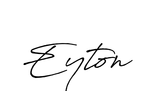 Use a signature maker to create a handwritten signature online. With this signature software, you can design (Antro_Vectra_Bolder) your own signature for name Eyton. Eyton signature style 7 images and pictures png
