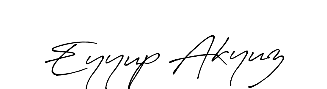 Create a beautiful signature design for name Eyyup Akyuz. With this signature (Antro_Vectra_Bolder) fonts, you can make a handwritten signature for free. Eyyup Akyuz signature style 7 images and pictures png