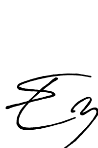 Make a beautiful signature design for name Ez. With this signature (Antro_Vectra_Bolder) style, you can create a handwritten signature for free. Ez signature style 7 images and pictures png