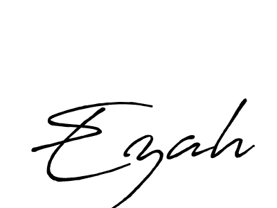 Make a beautiful signature design for name Ezah. With this signature (Antro_Vectra_Bolder) style, you can create a handwritten signature for free. Ezah signature style 7 images and pictures png