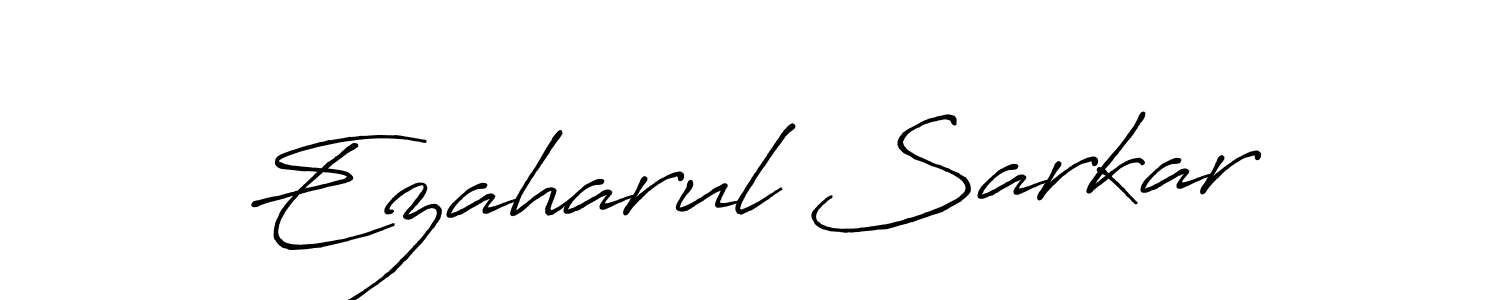 Ezaharul Sarkar stylish signature style. Best Handwritten Sign (Antro_Vectra_Bolder) for my name. Handwritten Signature Collection Ideas for my name Ezaharul Sarkar. Ezaharul Sarkar signature style 7 images and pictures png