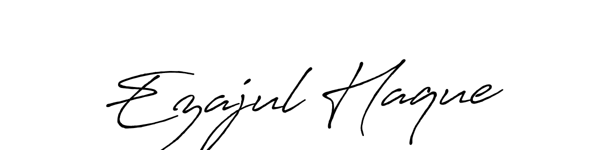 Create a beautiful signature design for name Ezajul Haque. With this signature (Antro_Vectra_Bolder) fonts, you can make a handwritten signature for free. Ezajul Haque signature style 7 images and pictures png