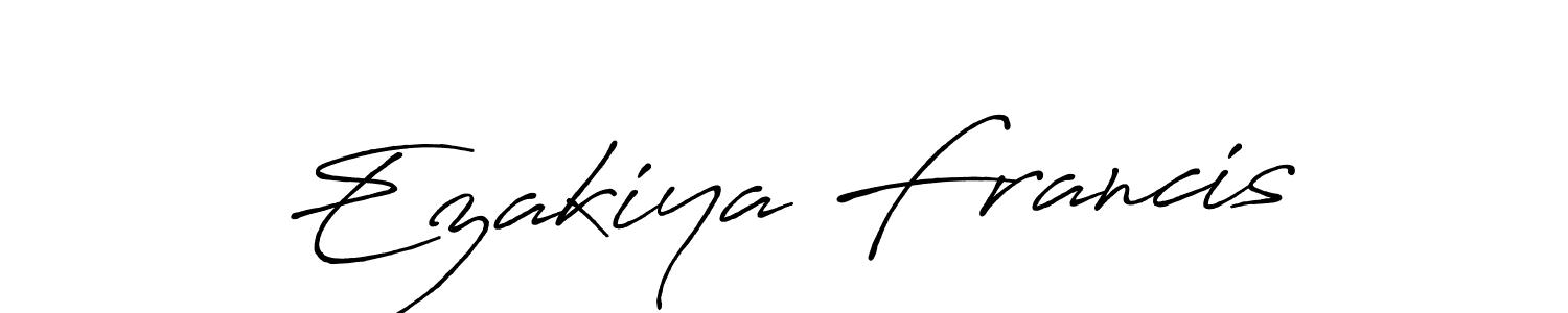 This is the best signature style for the Ezakiya Francis name. Also you like these signature font (Antro_Vectra_Bolder). Mix name signature. Ezakiya Francis signature style 7 images and pictures png