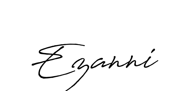 Use a signature maker to create a handwritten signature online. With this signature software, you can design (Antro_Vectra_Bolder) your own signature for name Ezanni. Ezanni signature style 7 images and pictures png