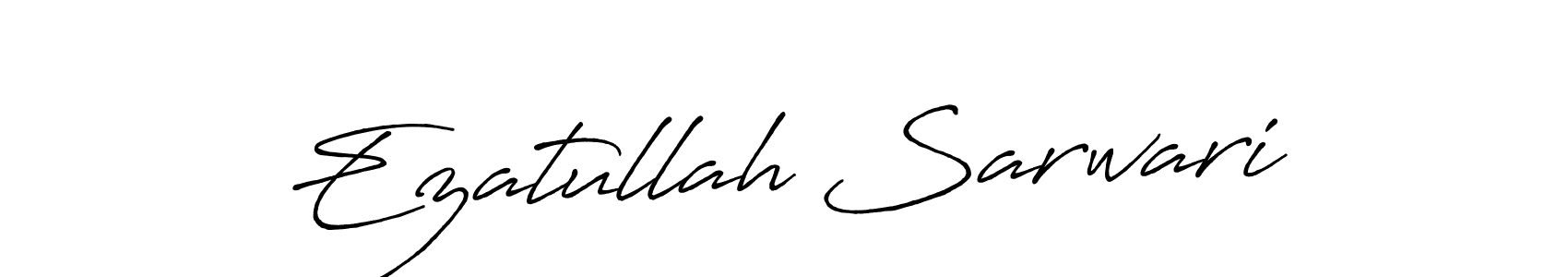 Make a beautiful signature design for name Ezatullah Sarwari. With this signature (Antro_Vectra_Bolder) style, you can create a handwritten signature for free. Ezatullah Sarwari signature style 7 images and pictures png