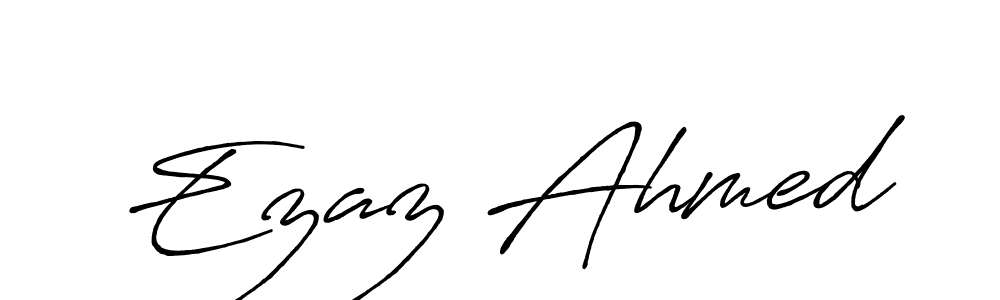 How to Draw Ezaz Ahmed signature style? Antro_Vectra_Bolder is a latest design signature styles for name Ezaz Ahmed. Ezaz Ahmed signature style 7 images and pictures png