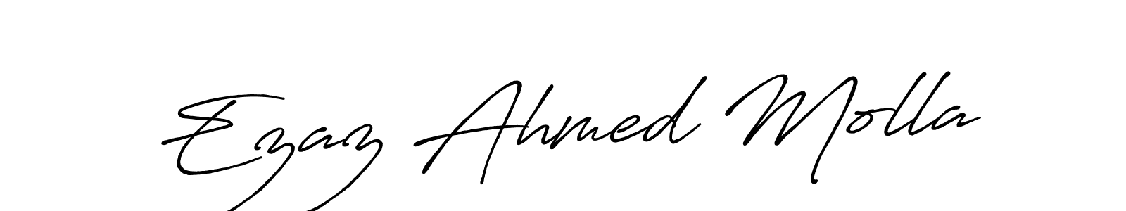 Ezaz Ahmed Molla stylish signature style. Best Handwritten Sign (Antro_Vectra_Bolder) for my name. Handwritten Signature Collection Ideas for my name Ezaz Ahmed Molla. Ezaz Ahmed Molla signature style 7 images and pictures png