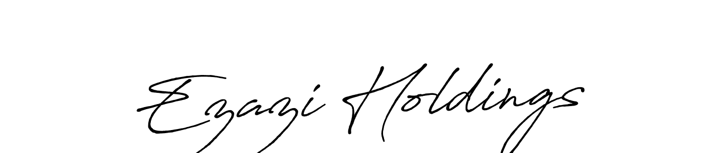Also You can easily find your signature by using the search form. We will create Ezazi Holdings name handwritten signature images for you free of cost using Antro_Vectra_Bolder sign style. Ezazi Holdings signature style 7 images and pictures png