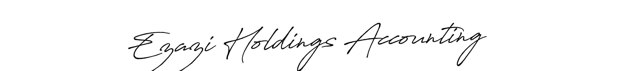 Also You can easily find your signature by using the search form. We will create Ezazi Holdings Accounting  name handwritten signature images for you free of cost using Antro_Vectra_Bolder sign style. Ezazi Holdings Accounting  signature style 7 images and pictures png