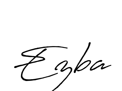 Also we have Ezba name is the best signature style. Create professional handwritten signature collection using Antro_Vectra_Bolder autograph style. Ezba signature style 7 images and pictures png