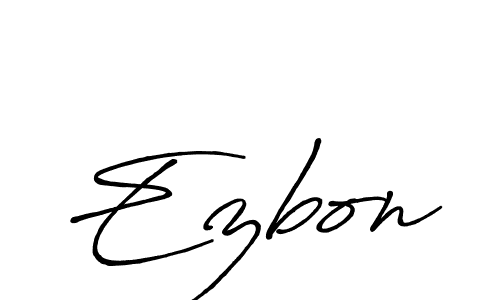 Create a beautiful signature design for name Ezbon. With this signature (Antro_Vectra_Bolder) fonts, you can make a handwritten signature for free. Ezbon signature style 7 images and pictures png