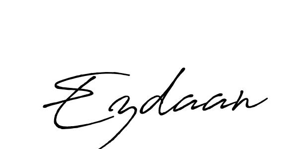 Create a beautiful signature design for name Ezdaan. With this signature (Antro_Vectra_Bolder) fonts, you can make a handwritten signature for free. Ezdaan signature style 7 images and pictures png