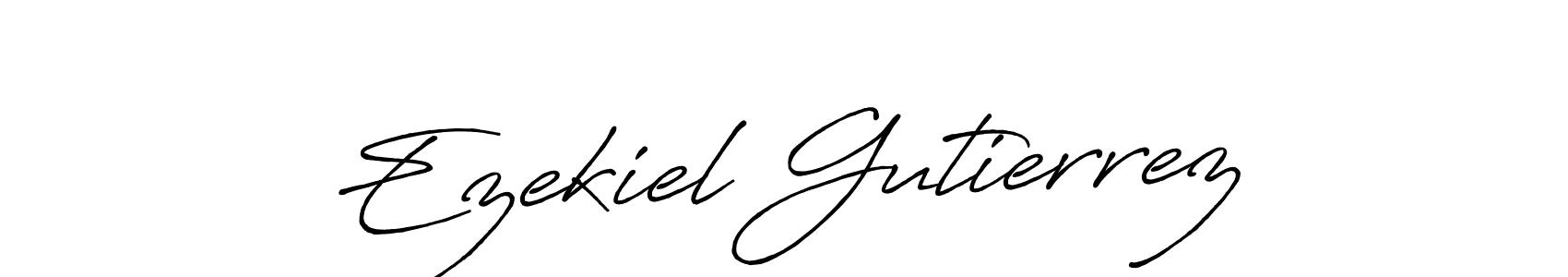 How to make Ezekiel Gutierrez name signature. Use Antro_Vectra_Bolder style for creating short signs online. This is the latest handwritten sign. Ezekiel Gutierrez signature style 7 images and pictures png