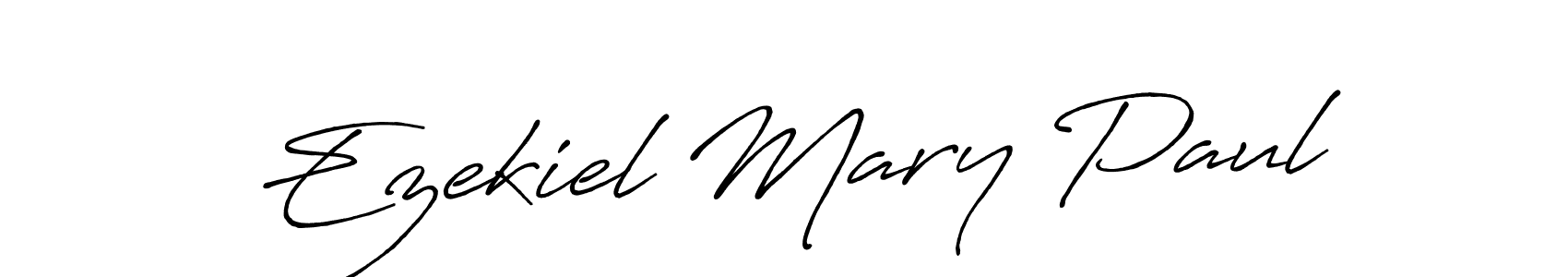 How to make Ezekiel Mary Paul name signature. Use Antro_Vectra_Bolder style for creating short signs online. This is the latest handwritten sign. Ezekiel Mary Paul signature style 7 images and pictures png