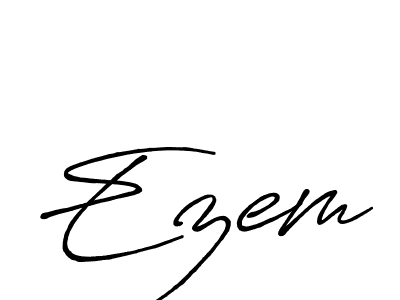 How to make Ezem name signature. Use Antro_Vectra_Bolder style for creating short signs online. This is the latest handwritten sign. Ezem signature style 7 images and pictures png