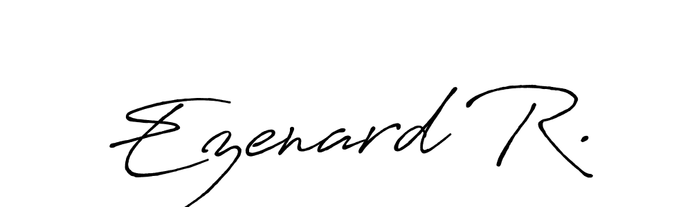 Ezenard R. stylish signature style. Best Handwritten Sign (Antro_Vectra_Bolder) for my name. Handwritten Signature Collection Ideas for my name Ezenard R.. Ezenard R. signature style 7 images and pictures png