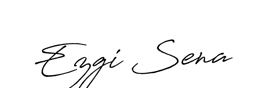 How to make Ezgi Sena name signature. Use Antro_Vectra_Bolder style for creating short signs online. This is the latest handwritten sign. Ezgi Sena signature style 7 images and pictures png