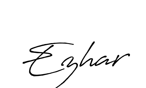 How to make Ezhar name signature. Use Antro_Vectra_Bolder style for creating short signs online. This is the latest handwritten sign. Ezhar signature style 7 images and pictures png