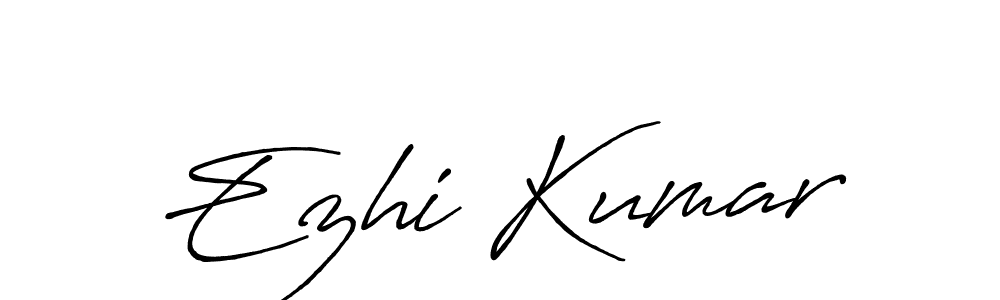 Make a beautiful signature design for name Ezhi Kumar. With this signature (Antro_Vectra_Bolder) style, you can create a handwritten signature for free. Ezhi Kumar signature style 7 images and pictures png