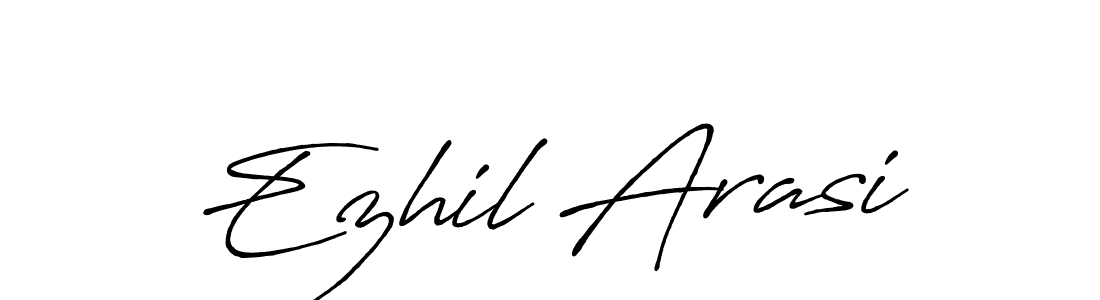 You should practise on your own different ways (Antro_Vectra_Bolder) to write your name (Ezhil Arasi) in signature. don't let someone else do it for you. Ezhil Arasi signature style 7 images and pictures png