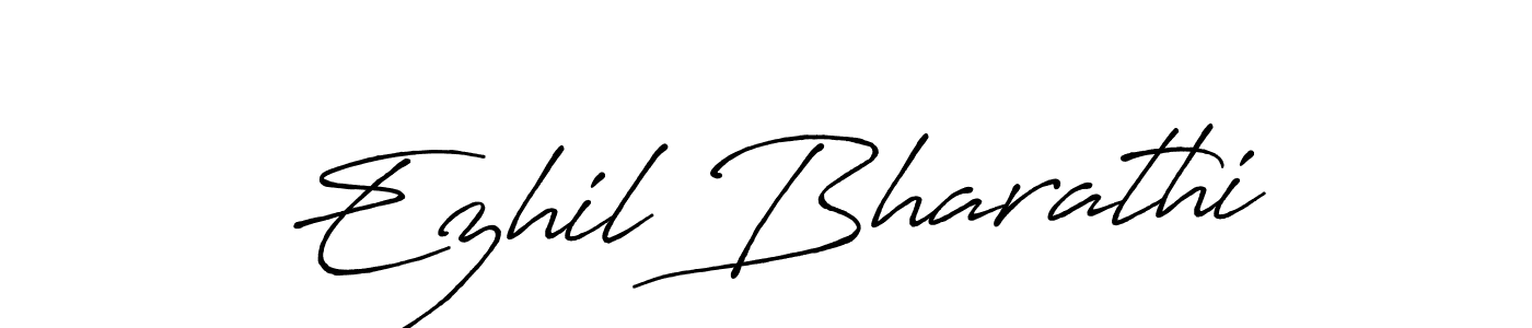 How to Draw Ezhil Bharathi signature style? Antro_Vectra_Bolder is a latest design signature styles for name Ezhil Bharathi. Ezhil Bharathi signature style 7 images and pictures png
