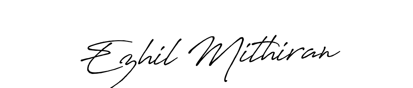 Use a signature maker to create a handwritten signature online. With this signature software, you can design (Antro_Vectra_Bolder) your own signature for name Ezhil Mithiran. Ezhil Mithiran signature style 7 images and pictures png