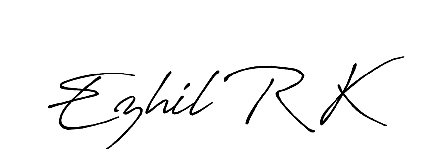 It looks lik you need a new signature style for name Ezhil R K. Design unique handwritten (Antro_Vectra_Bolder) signature with our free signature maker in just a few clicks. Ezhil R K signature style 7 images and pictures png