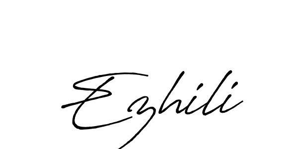 Ezhili stylish signature style. Best Handwritten Sign (Antro_Vectra_Bolder) for my name. Handwritten Signature Collection Ideas for my name Ezhili. Ezhili signature style 7 images and pictures png