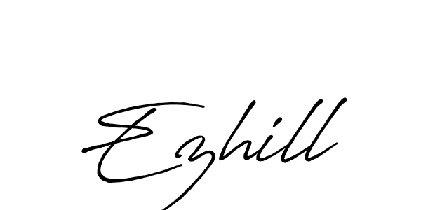 if you are searching for the best signature style for your name Ezhill. so please give up your signature search. here we have designed multiple signature styles  using Antro_Vectra_Bolder. Ezhill signature style 7 images and pictures png