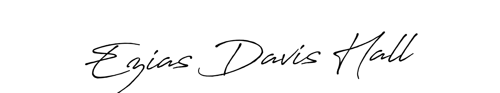 Make a beautiful signature design for name Ezias Davis Hall. With this signature (Antro_Vectra_Bolder) style, you can create a handwritten signature for free. Ezias Davis Hall signature style 7 images and pictures png