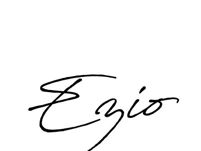 if you are searching for the best signature style for your name Ezio. so please give up your signature search. here we have designed multiple signature styles  using Antro_Vectra_Bolder. Ezio signature style 7 images and pictures png