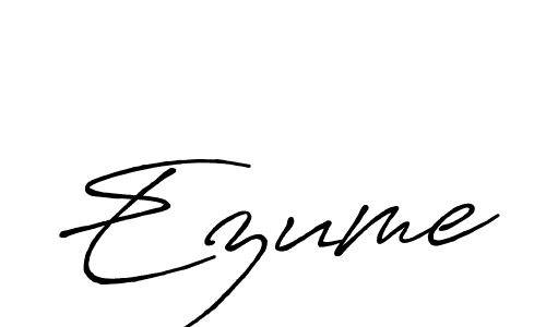 How to make Ezume name signature. Use Antro_Vectra_Bolder style for creating short signs online. This is the latest handwritten sign. Ezume signature style 7 images and pictures png