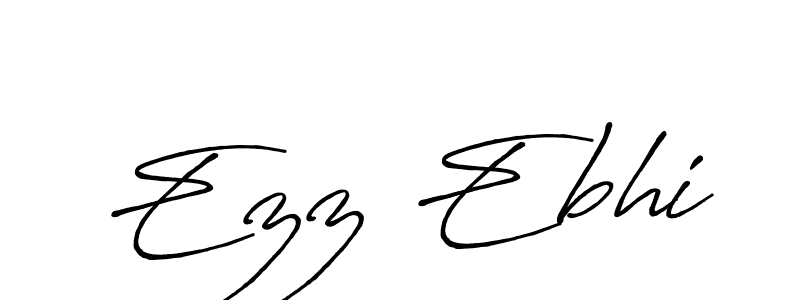Design your own signature with our free online signature maker. With this signature software, you can create a handwritten (Antro_Vectra_Bolder) signature for name Ezz Ebhi. Ezz Ebhi signature style 7 images and pictures png