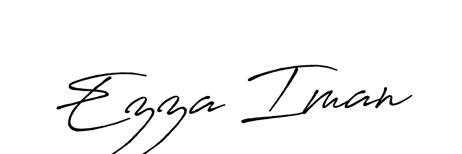 if you are searching for the best signature style for your name Ezza Iman. so please give up your signature search. here we have designed multiple signature styles  using Antro_Vectra_Bolder. Ezza Iman signature style 7 images and pictures png