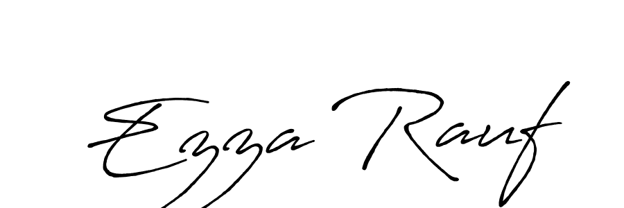 Make a beautiful signature design for name Ezza Rauf. With this signature (Antro_Vectra_Bolder) style, you can create a handwritten signature for free. Ezza Rauf signature style 7 images and pictures png
