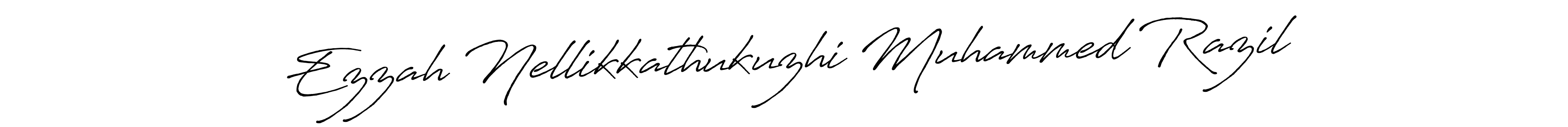if you are searching for the best signature style for your name Ezzah Nellikkathukuzhi Muhammed Razil. so please give up your signature search. here we have designed multiple signature styles  using Antro_Vectra_Bolder. Ezzah Nellikkathukuzhi Muhammed Razil signature style 7 images and pictures png