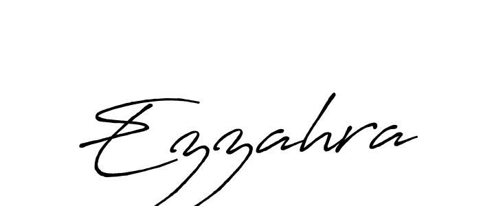 How to make Ezzahra name signature. Use Antro_Vectra_Bolder style for creating short signs online. This is the latest handwritten sign. Ezzahra signature style 7 images and pictures png
