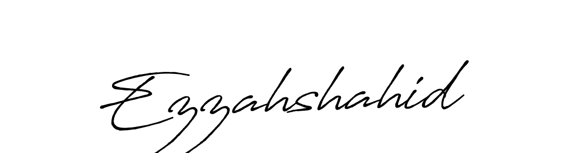 Also we have Ezzahshahid name is the best signature style. Create professional handwritten signature collection using Antro_Vectra_Bolder autograph style. Ezzahshahid signature style 7 images and pictures png