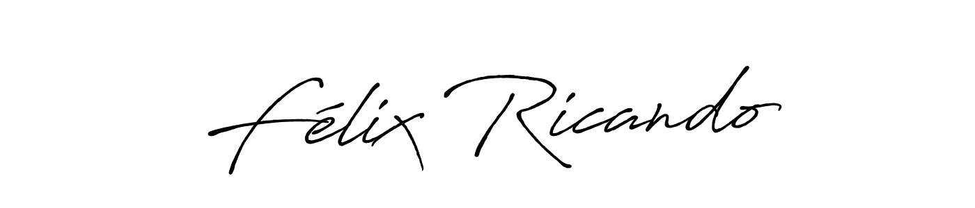 Create a beautiful signature design for name Félix Ricando. With this signature (Antro_Vectra_Bolder) fonts, you can make a handwritten signature for free. Félix Ricando signature style 7 images and pictures png