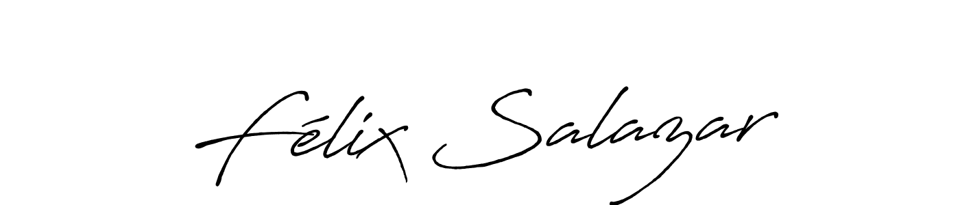 Make a beautiful signature design for name Félix Salazar. With this signature (Antro_Vectra_Bolder) style, you can create a handwritten signature for free. Félix Salazar signature style 7 images and pictures png