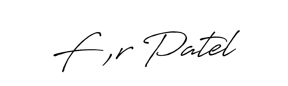 Make a beautiful signature design for name F ,r Patel. Use this online signature maker to create a handwritten signature for free. F ,r Patel signature style 7 images and pictures png