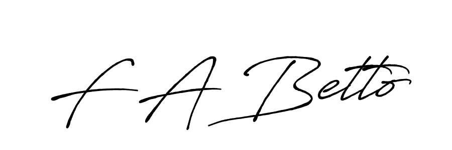 Create a beautiful signature design for name F A Betto. With this signature (Antro_Vectra_Bolder) fonts, you can make a handwritten signature for free. F A Betto signature style 7 images and pictures png