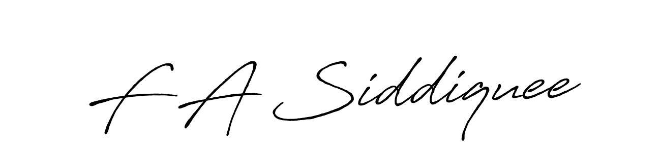 Design your own signature with our free online signature maker. With this signature software, you can create a handwritten (Antro_Vectra_Bolder) signature for name F A Siddiquee. F A Siddiquee signature style 7 images and pictures png