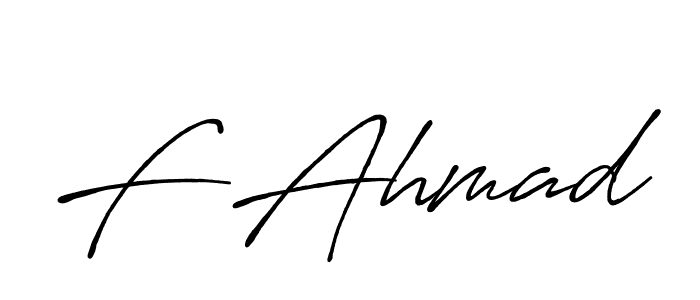 How to make F Ahmad name signature. Use Antro_Vectra_Bolder style for creating short signs online. This is the latest handwritten sign. F Ahmad signature style 7 images and pictures png